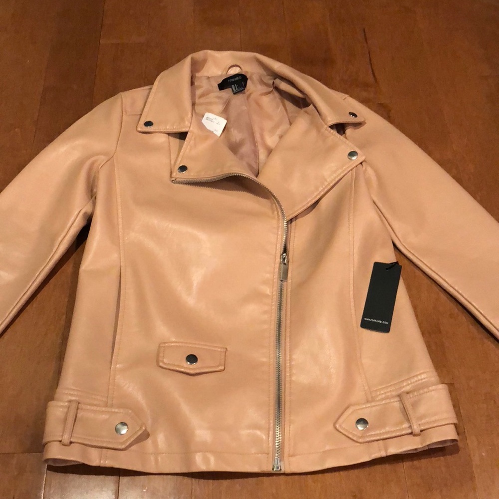 Faux Leather Moto Jacket